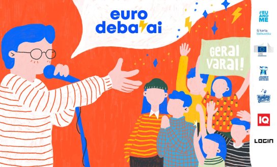  Moksleiviai Eurodebatuose dalinsis patarimais, kaip balsuoti ne tik kojomis, bet ir galva