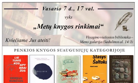 Kviečiame skaitytojus dalyvauti „Metų knygos rinkimuose“ 