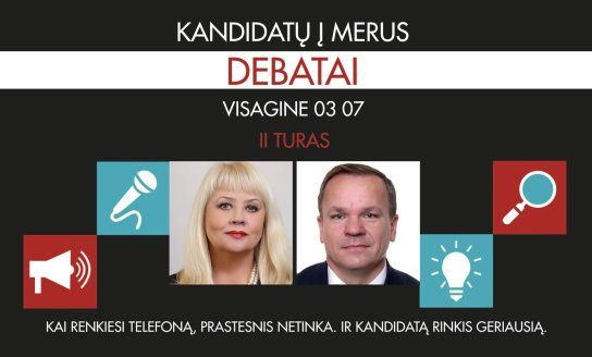 II turo kandidatų į merus debatai Visagine