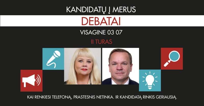 II turo kandidatų į merus debatai Visagine