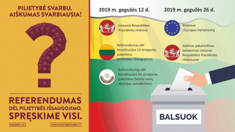 Rinkėjų dėmesiui: svarbiausia informacija apie 2019 m. gegužės 12–ąją