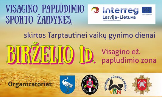 Kviečiame į Visagino paplūdimio sporto žaidynes, skirtas Tarptautinei vaikų gynimo dienai