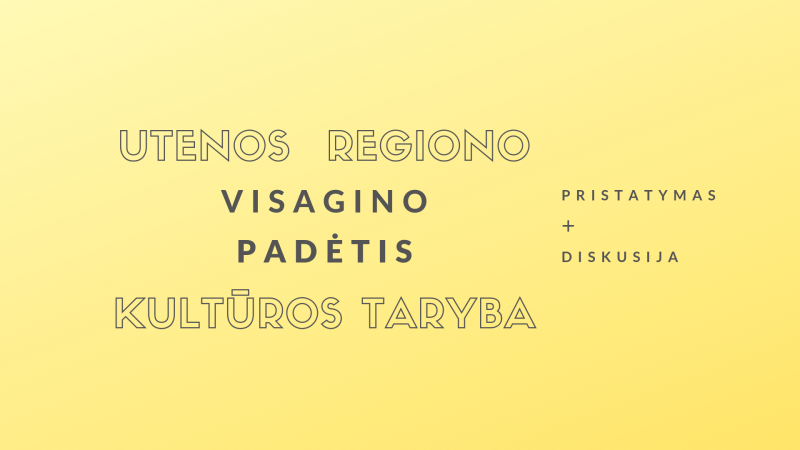 Kviečiame į Lietuvos kultūros tarybos Tolygios kultūrinės raidos programos pristatymą