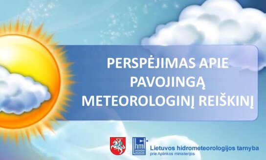 Perspėjimas apie pavojingą meteorologinį reiškinį – vėją