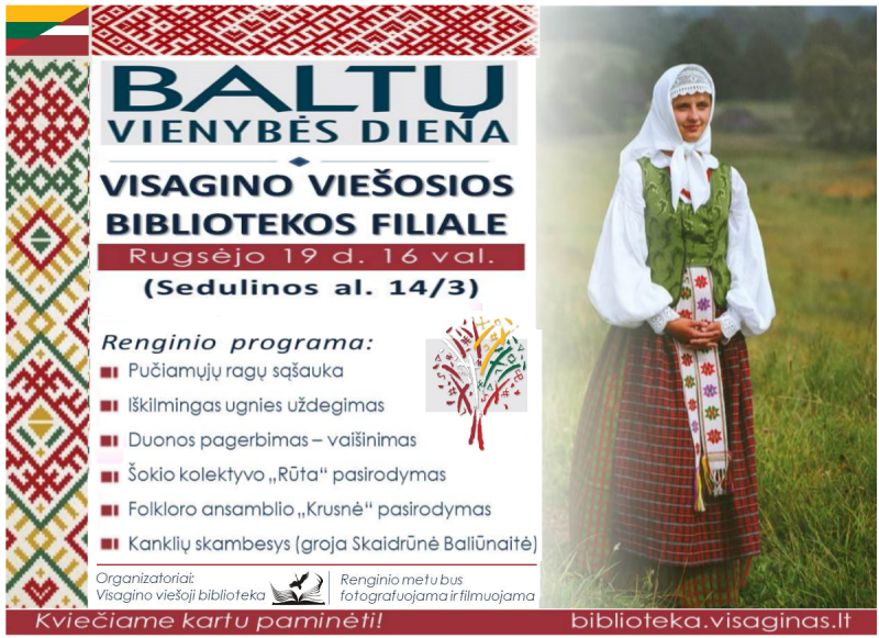 Kviečiame visus kartu paminėti Baltų vienybės dieną