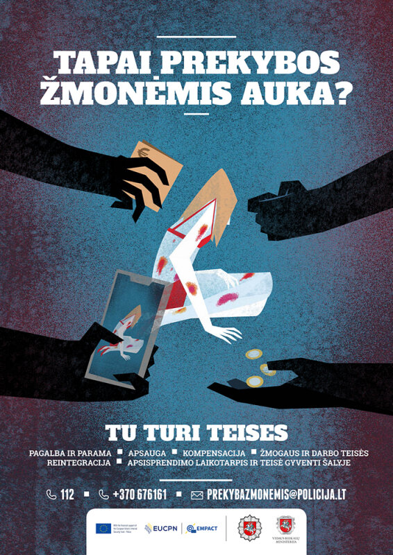 Tapai prekybos žmonėmis auka? Tu turi teises