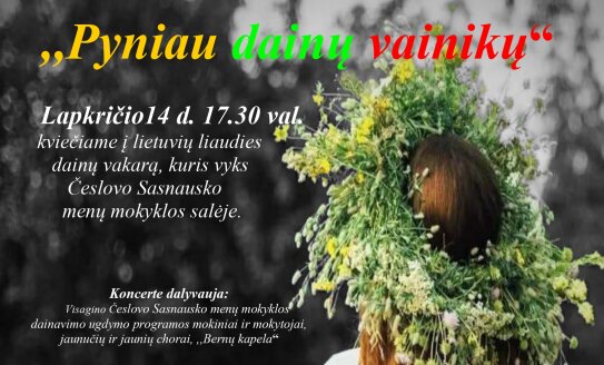 Kviečiame į koncertą „Pyniau dainų vainikų“