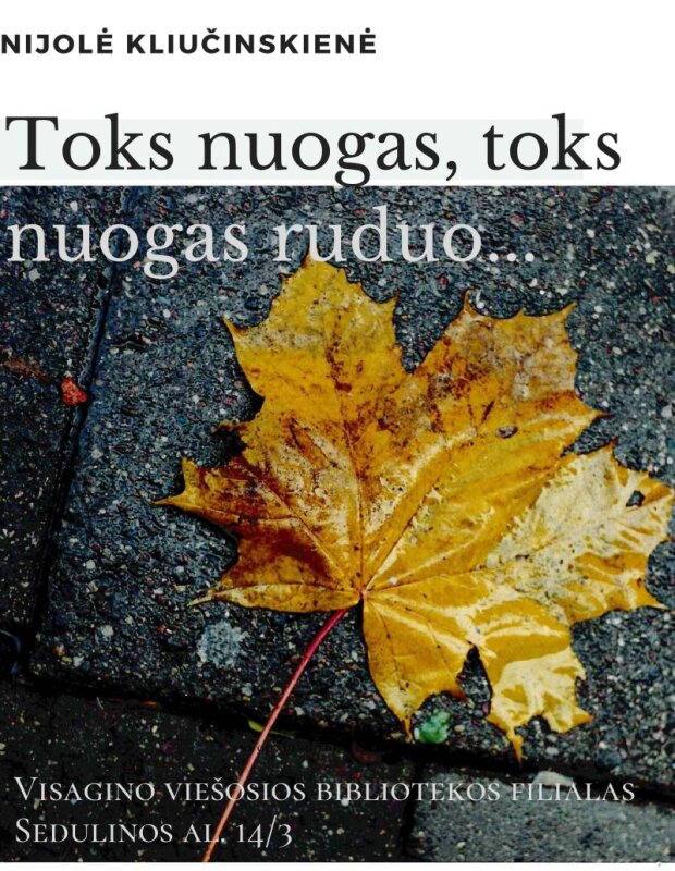 Kviečiame į Nijolės Kliučinskienės parodą