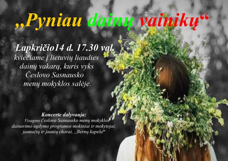 Kviečiame į koncertą „Pyniau dainų vainikų“