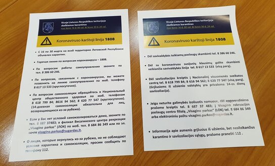 Informaciniai plakatai - kiekvienoje laiptinėje