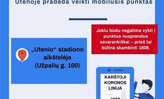 Utenoje pradėjo veikti mobilusis punktas