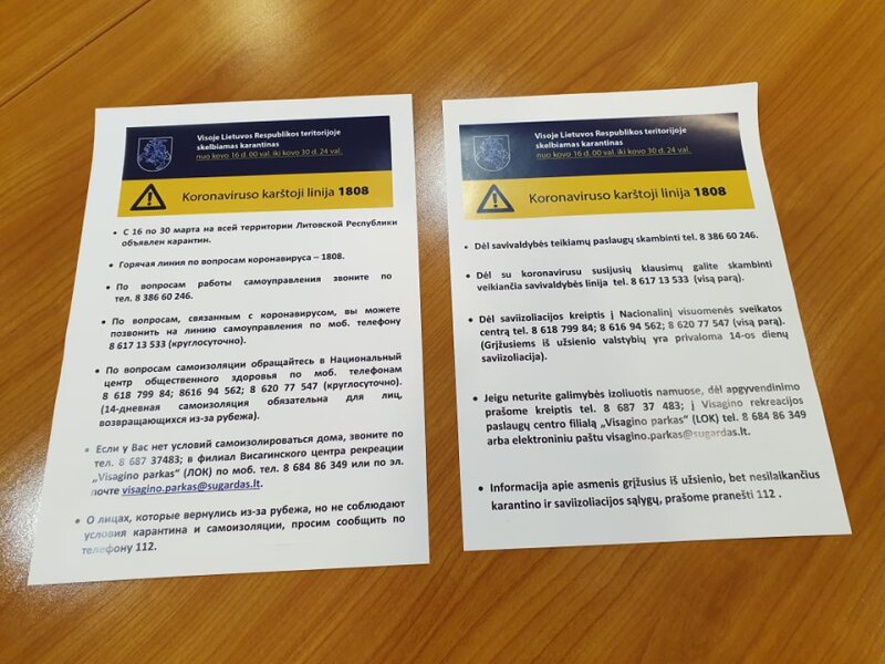 Informaciniai plakatai - kiekvienoje laiptinėje