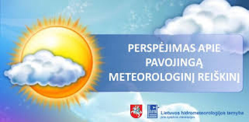  Perspėjimas apie pavojingą meteorologinį reiškinį – gairingumą