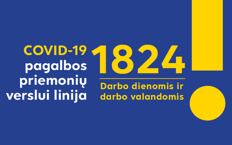 Pradeda veikti pagalbos priemonių verslui linija – trumpasis numeris 1824