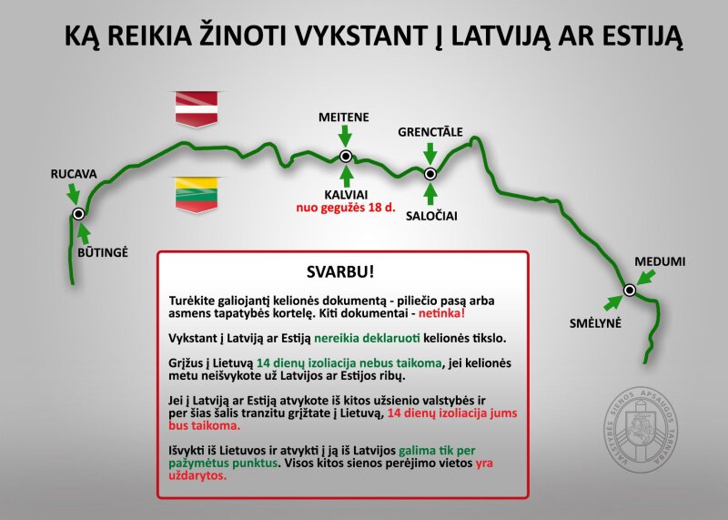 Valstybės sienos apsaugos tarnyba informuoja