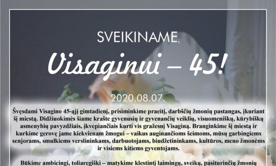 Sveikinimai mylimam miestui!