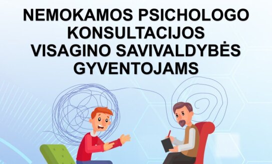 Nemokamos psichologo konsultacijos Visagino savivaldybės gyventojams