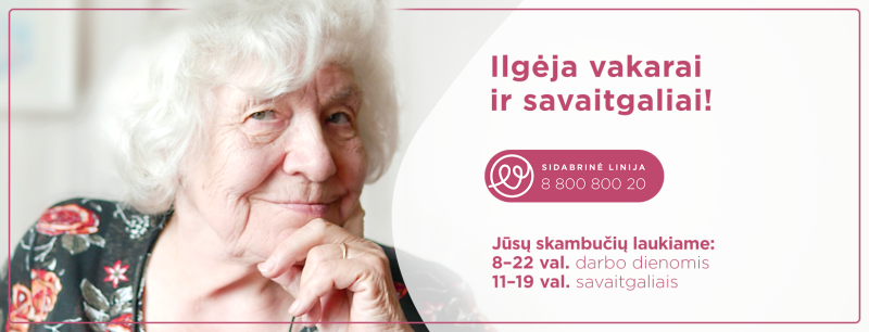 „Sidabrinė linija“ senjorų skambučių laukia ir savaitgaliais