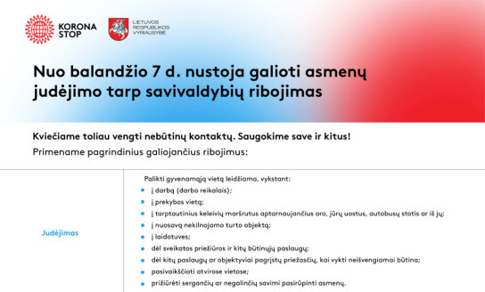 Nuo šiandien atlaisvintas judėjimas visoje šalyje