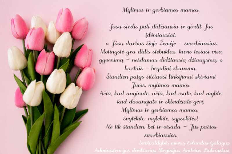 Sveikinimas motinos dienos proga
