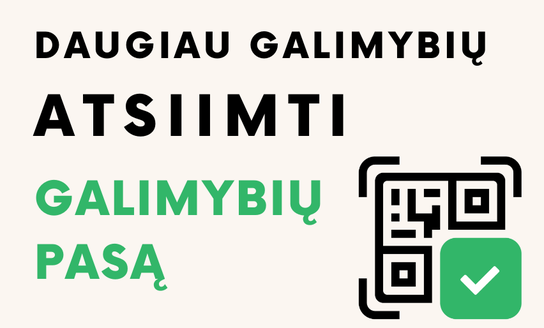 Daugiau galimybių atsiimti Galimybių pasą