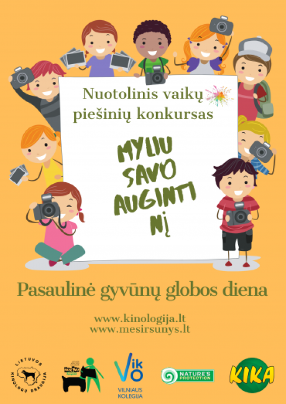 Skelbiamas vaikų piešinių konkursas „Myliu savo augintinį“