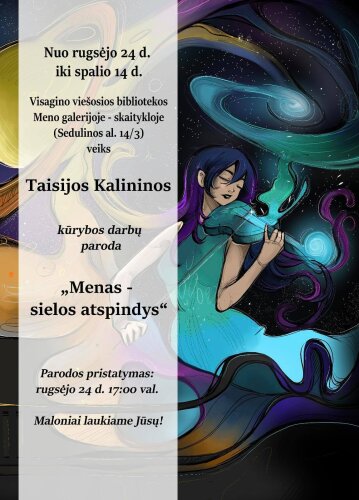 Paveikslelis, susijęs su Taisijos Kalininos kūrybos darbų paroda „Menas – sielos atspindys"