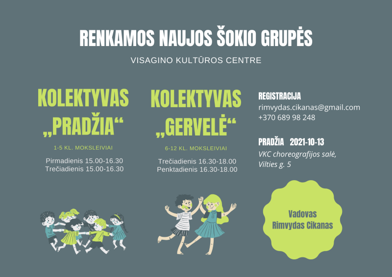 Renkami nauji vaikų ir jaunimo šokio kolektyvai