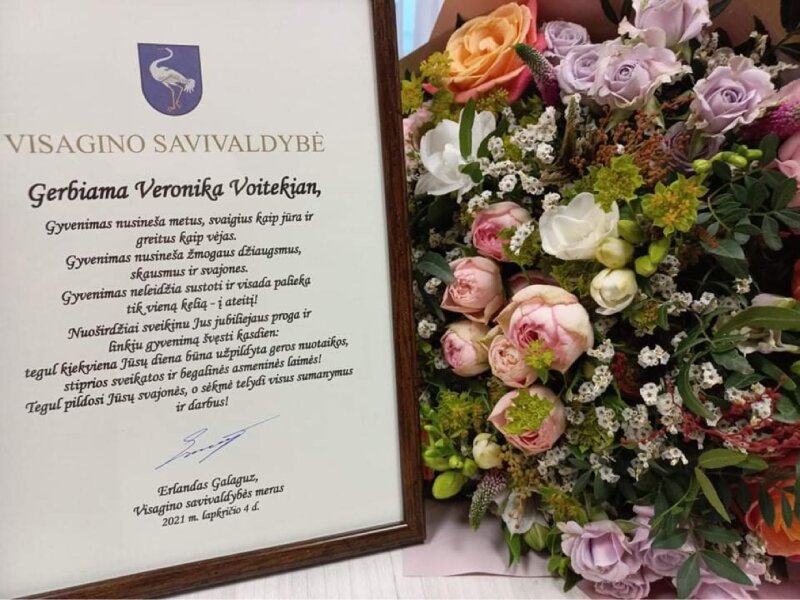 Savivaldybės meras pasveikino V. Voitekian jubiliejaus proga
