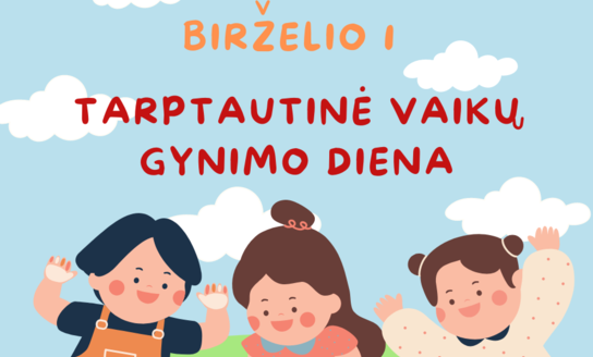 Birželio 1-oji – Tarptautinė vaikų gynimo diena