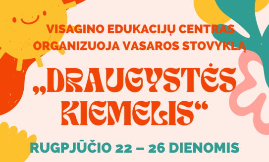 Visagino edukacijų centras organizuoja vasaros stovyklą „Draugystės kiemelis“
