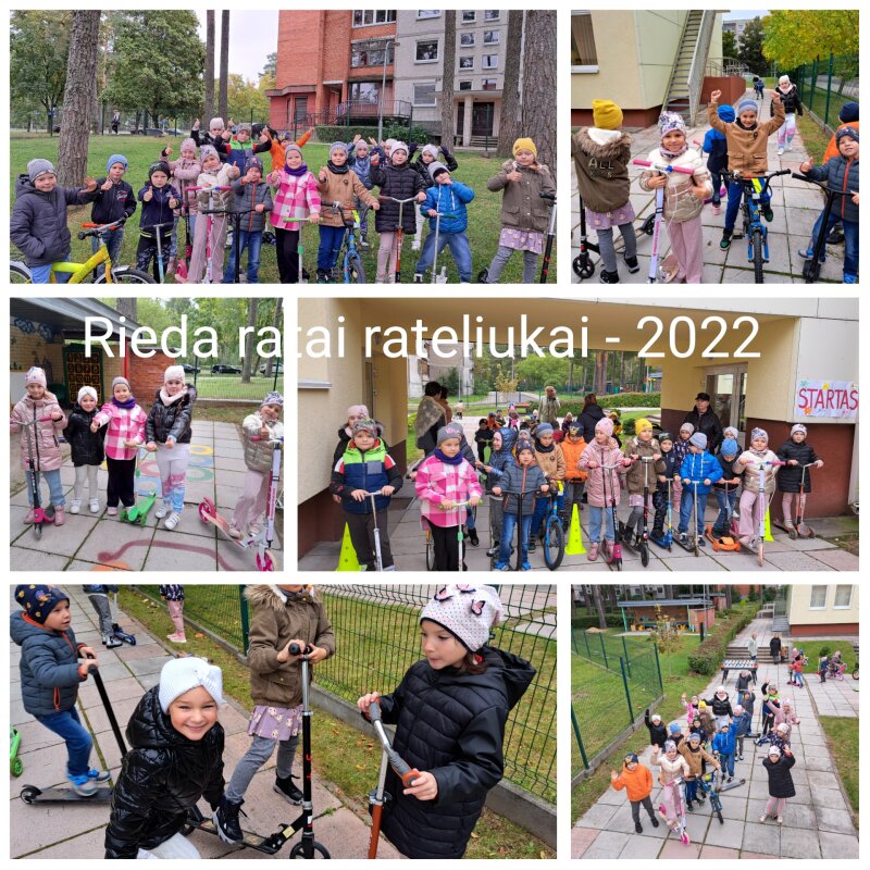 Rugsėjo 22 d. Visagino vaikų lopšelio-darželio „Auksinis raktelis“ kieme vyko akcija ,,Rieda...