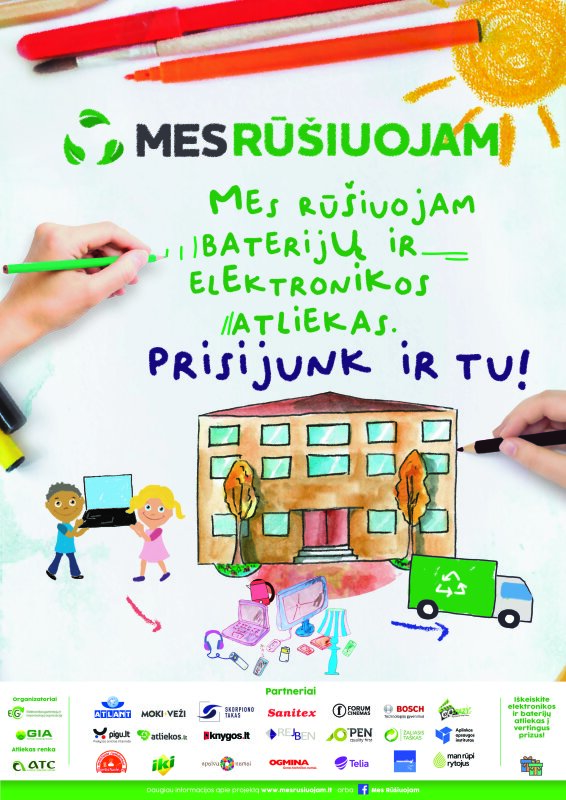 Jau vienuoliktus metus startuojantis aplinkosaugos projektas - „MES RŪŠIUOJAM“