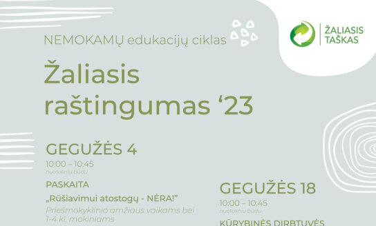 Nemokamų nuotolinių edukacijų ciklas Žaliasis raštingumas '23