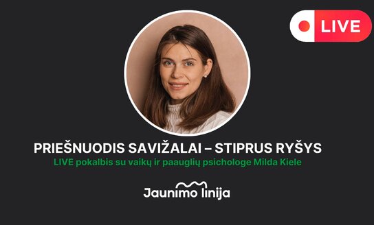 Prisijunkite į LIVE pokalbį apie savižalą!  