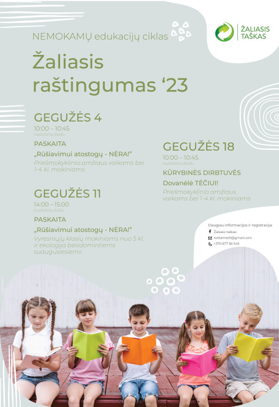 Nemokamų nuotolinių edukacijų ciklas Žaliasis raštingumas '23