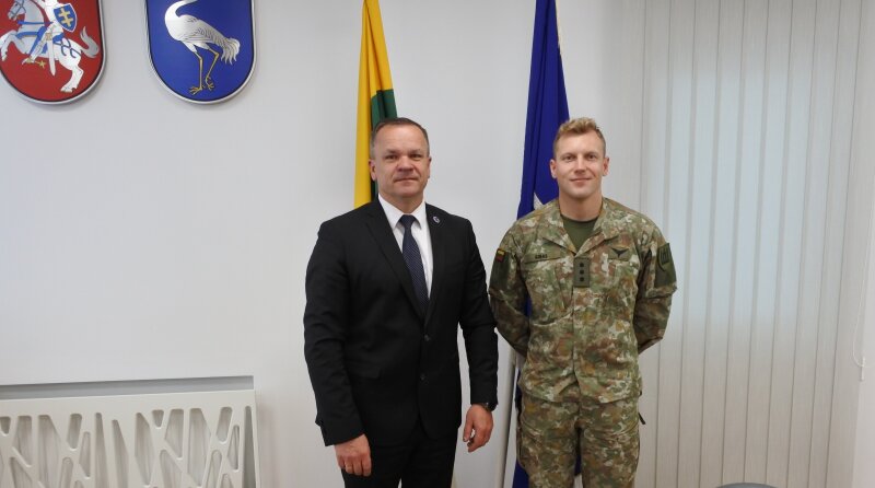 Visagino savivaldybės meras susitiko su LR krašto apsaugos ministerijos atstovu