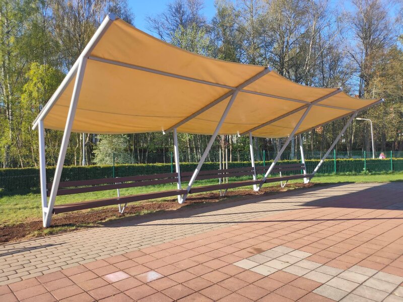 Pavėsinės remonto darbai baigti