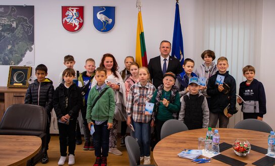 Moksleiviai lankėsi pas savivaldybės merą 