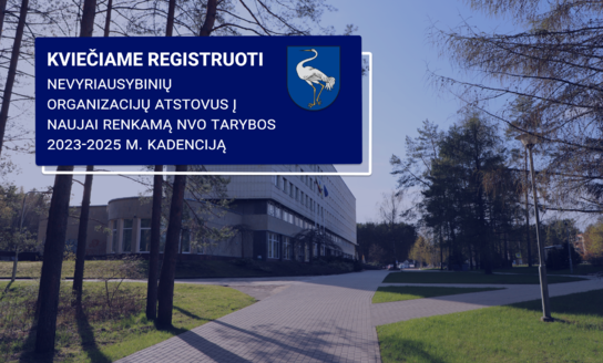 Kviečiame registruoti Nevyriausybinių organizacijų atstovus į naujai renkamą NVO tarybos...
