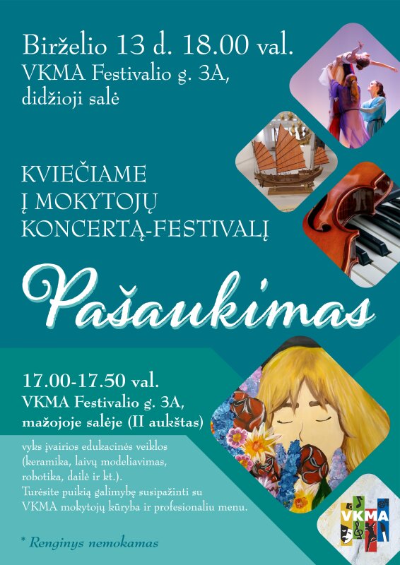 VKMA kviečia į mokytojų koncertą-festivalį „Pašaukimas"