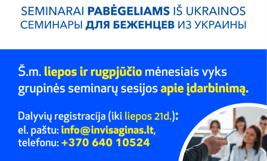 Seminarai pabėgeliams iš Ukrainos