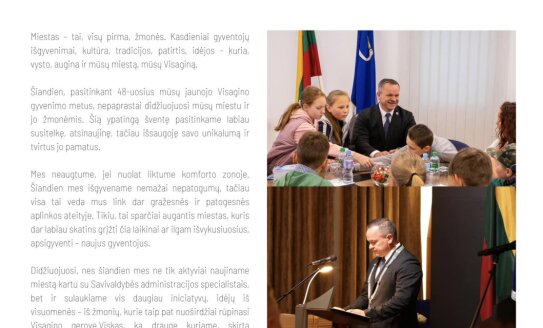 Visagino savivaldybės mero Erlando Galaguz sveikinimas gyventojams Visagino 48-ojo gimtadienio proga