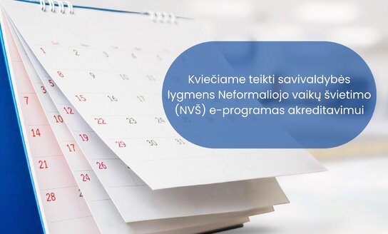 Informacija neformaliojo vaikų švietimo programų teikėjams