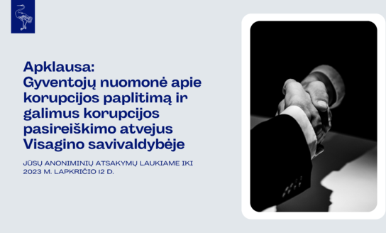 Apklausa: Gyventojų nuomonė apie korupcijos paplitimą ir galimus korupcijos pasireiškimo atvejus...
