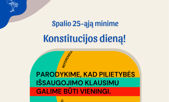 Spalio 25-ąją minime Konstitucijos dieną!