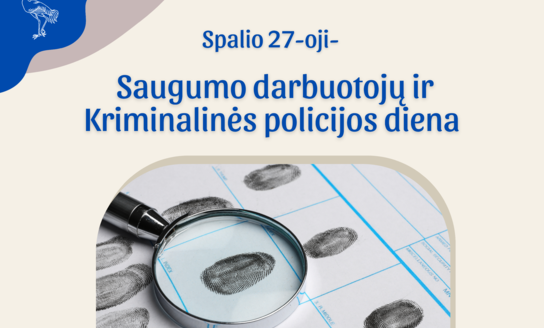 Spalio 27-oji – Saugumo darbuotojų ir Kriminalinės policijos diena