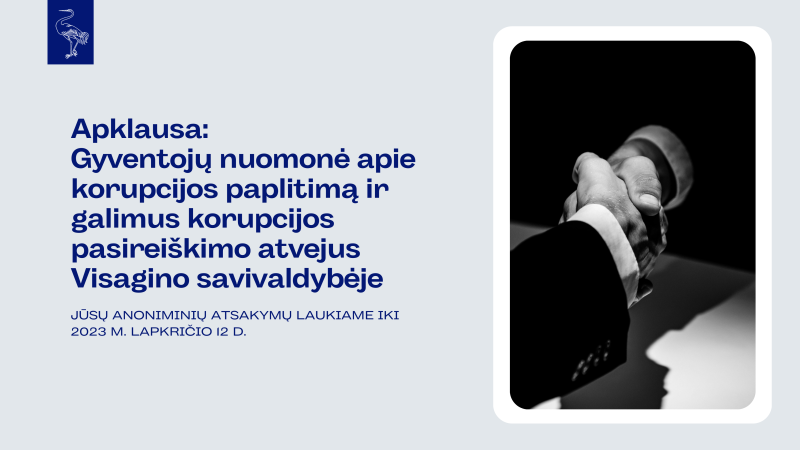 Apklausa: Gyventojų nuomonė apie korupcijos paplitimą ir galimus korupcijos pasireiškimo atvejus...
