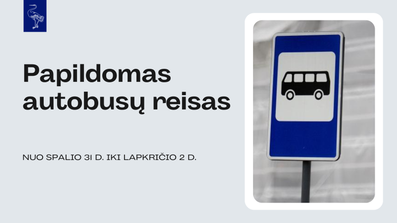 Papildomas autobusų reisas nuo spalio 31 d. iki lapkričio 2 d.