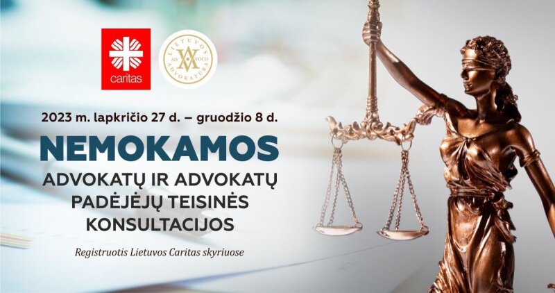 Caritas pradeda registraciją į teisines konsultacijas nepasiturintiems žmonėms